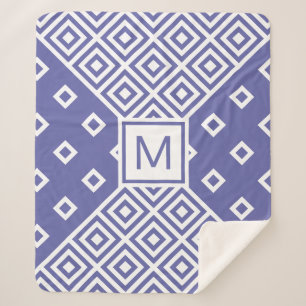 Modernes trendy, sehr peri geometrisches Mustermon Sherpadecke