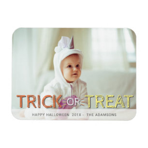 Modernes Trick oder Foto Halloween Magnet