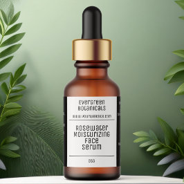 modernes Tröpfchen-Etikett mit schwarz-weiß Adressaufkleber