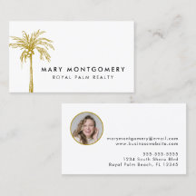 Modernes Tropical Gold Palm Tree Berufliches Foto