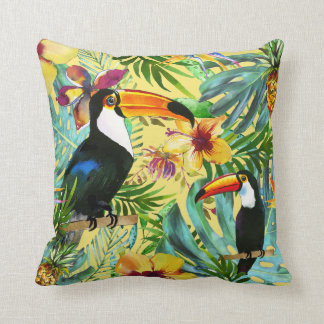 Modernes tropisches Toucan Paradies mit Kissen