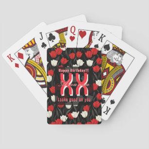 Modernes Tulpen-Themen-Geschenk zum ersten Geburts Spielkarten