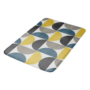 Modernes Turmer Gunmetal und blau aus dem Mittelal Badematte