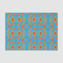 Modernes Turquoise Gold Gemustertes Gewehrpapier