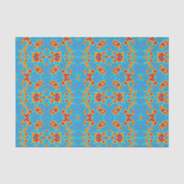 Modernes Turquoise Gold Gemustertes Gewehrpapier Seidenpapier