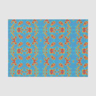 Modernes Turquoise Gold Gemustertes Gewehrpapier Seidenpapier