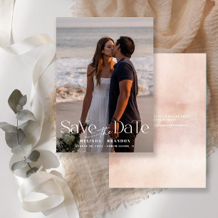 Modernes Typografie-Foto bei Hochzeiten rettet das Save The Date