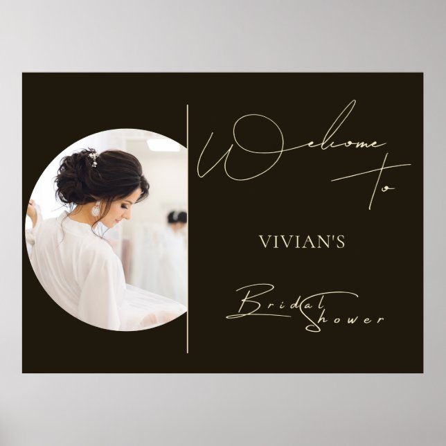 Modernes Typografie Foto Digitaler Empfang Poster (Vorne)