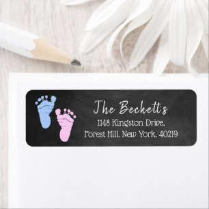Modernes Typografie Gender Reveal Party! Babyparty