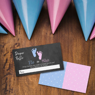 Modernes Typografie Gender Reveal Party! Babyparty Begleitkarte