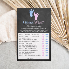 Modernes Typografie Gender Reveal Party! Raten Sie