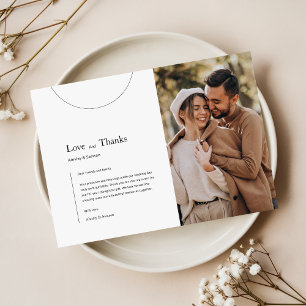 Modernes Typografie-Liebe & Dankeschön-Foto Dankeskarte