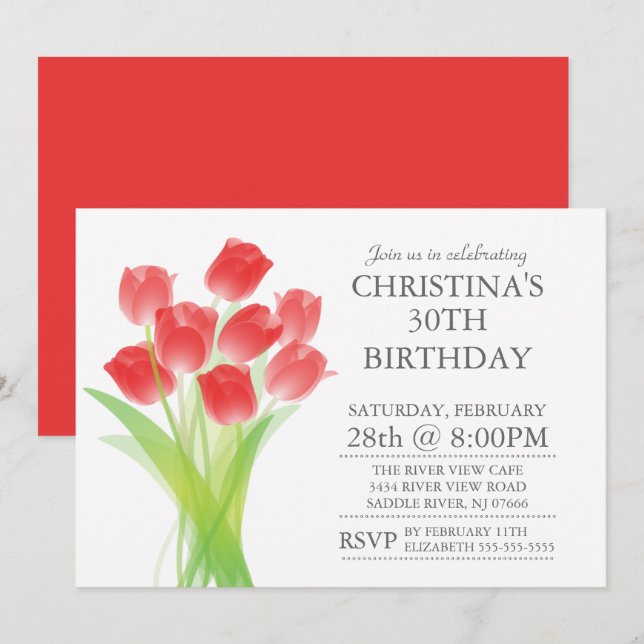 Modernes typografisches einladung (Vorne/Hinten)