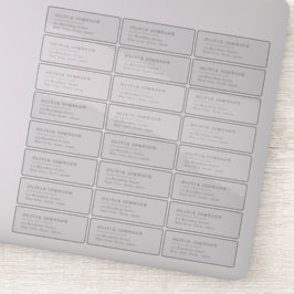 Modernes typografisches, transparentes Adressetike Aufkleber