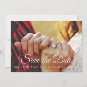 Modernes Überall in Foto   Muster für Schwarz-weiß Save The Date