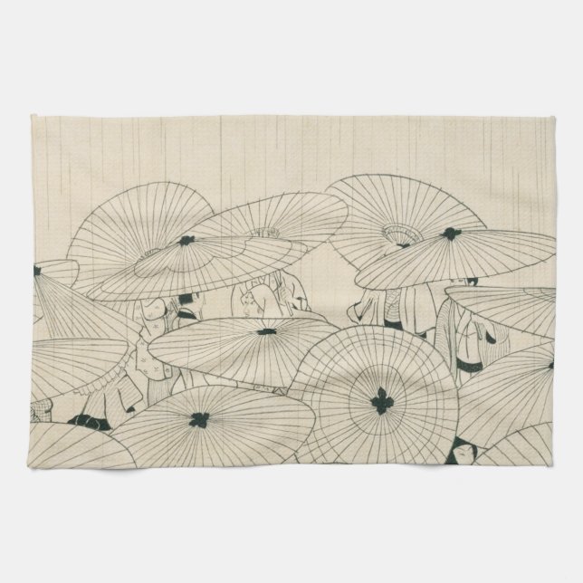 Modernes Ukiyos von Komura Settai Geschirrtuch (Horizontal)