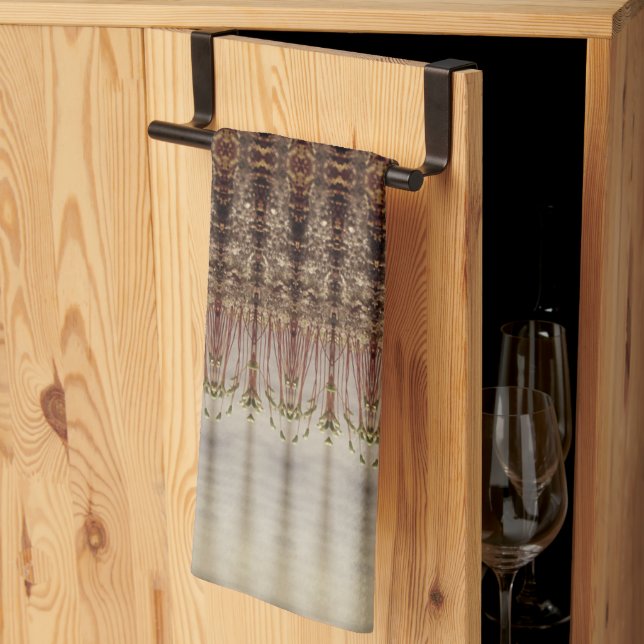 Modernes und dekoratives Design mit Grau Geschirrtuch (Drittel gefaltet)