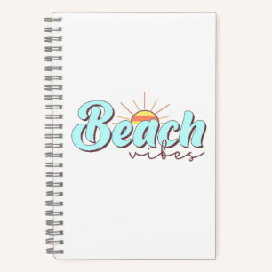 Modernes und einfaches Beach Vibes White Sketchboo Notizbuch