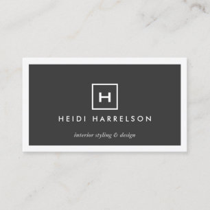 MODERNES UND EINFACHES BOX-LOGO MIT IHREM ANFANG/M VISITENKARTE