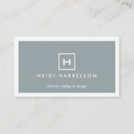 MODERNES UND EINFACHES BOX-LOGON IN SLATE BLUE VISITENKARTE