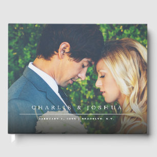 Modernes und einfaches Foto für Hochzeiten Gästebuch