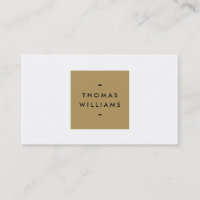 MODERNES UND EINFACHES GOLD-BOX-LOGO AUF WEISS