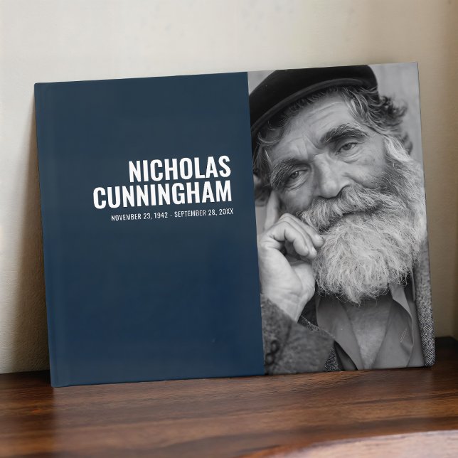 Modernes und einfaches Memorial für kundenspezifis Gästebuch (Von Creator hochgeladen)