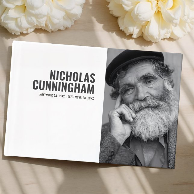 Modernes und einfaches Memorial für kundenspezifis Gästebuch (Von Creator hochgeladen)