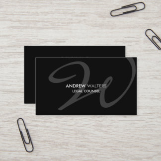 Modernes und elegantes Monogramm Visitenkarte
