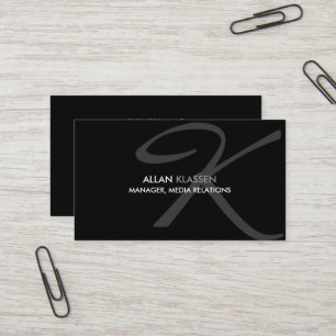 Modernes und elegantes Monogramm Visitenkarte