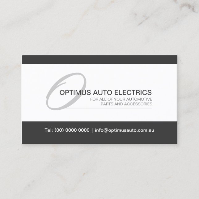 Modernes und elegantes Monogramm Visitenkarte (Vorderseite)