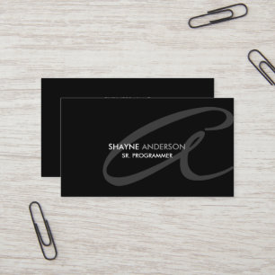 Modernes und elegantes Monogramm Visitenkarte