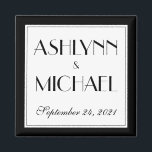Modernes und elegantes Stildatum für Hochzeiten Magnet<br><div class="desc">Modern und elegant Stilvolles Hochzeitsdatemagnet - ein Vergnügen für die Gäste oder nutzen Sie es als Save the Date! Einfach mit Ihren eigenen Details und Farben anpassen.</div>