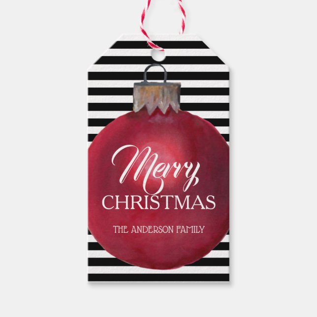 Modernes und kühnes Weihnachtsgeschenk Geschenkanhänger (Vorderseite)