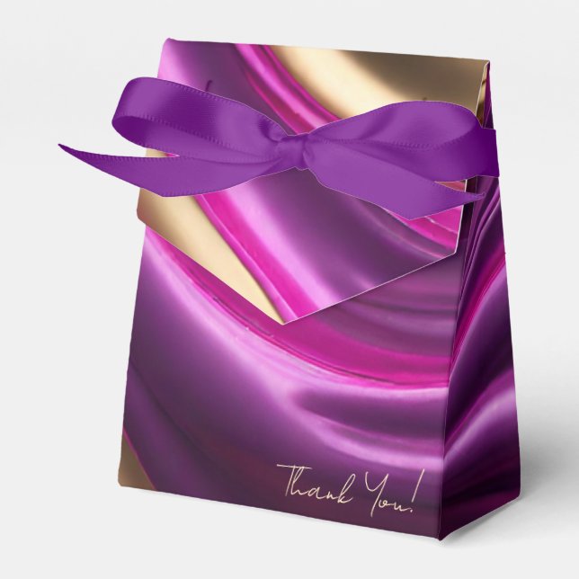 Modernes und Lila Rosa und Gold- Geschenkschachtel (Vorderseite)
