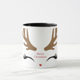 Modernes und Niedliches Rentier-Gesicht Tasse