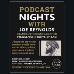 Modernes und stilvolles Podcaster, Podcast-Werbung Flyer<br><div class="desc">Moderner und stilvoller Podcaster,  Podcast Advertising Flyer vom Business Card Store.</div>
