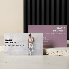 Modernes und trendy Personal Trainer Fitness Foto Visitenkarte