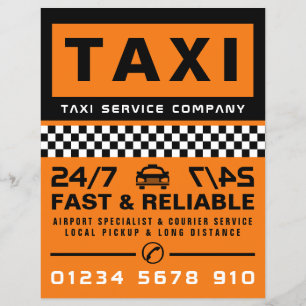 Modernes und trendy Taxi-Kfz-Unternehmen mit Preis Flyer