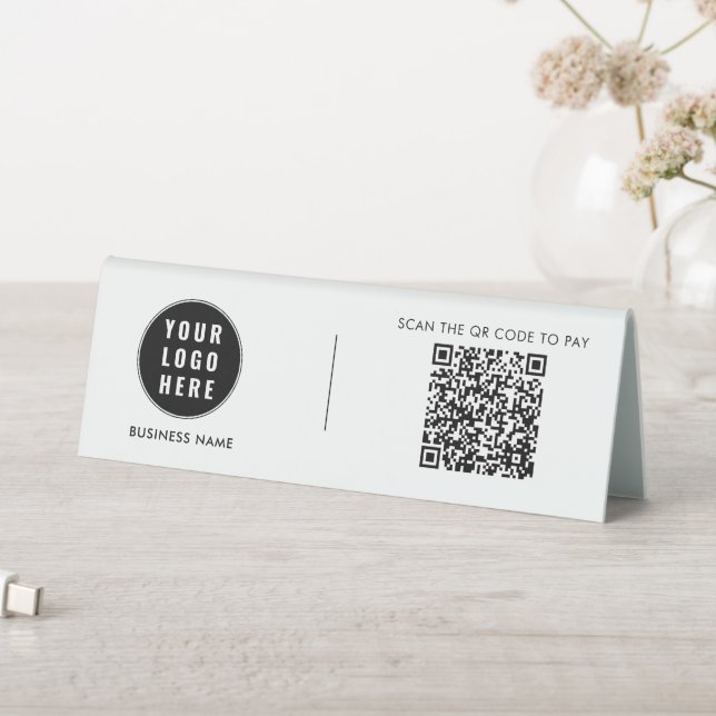 Modernes Unternehmen mit einfachem QR-Code Tischaufsteller (In Situ (Tisch))