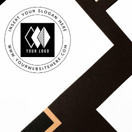 Modernes Unternehmen mit Logo-Runde Permastempel