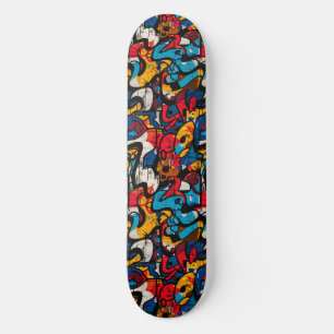 Modernes Urban Graffiti Grunge Muster Skateboard