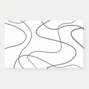 Modernes, urbanes, abstraktes Muster. Kurven, gewe Post-it Klebezettel