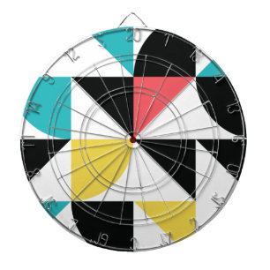 Modernes, urbanes, buntes, lustiges geometrisches dartscheibe