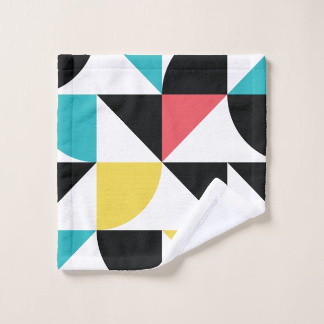 Modernes, urbanes, buntes, lustiges geometrisches  waschlappen (Waschlappen)