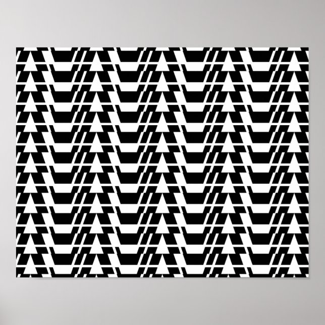 Modernes, urbanes, cooles, kühnes geometrisches Mu Poster (Vorne)