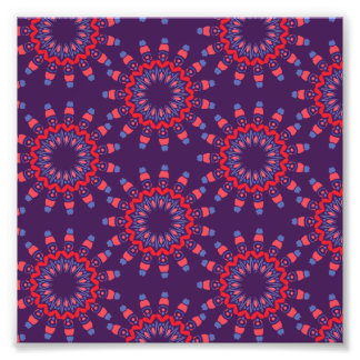 Modernes urbanes Herz-Violet-Muster Fotodruck