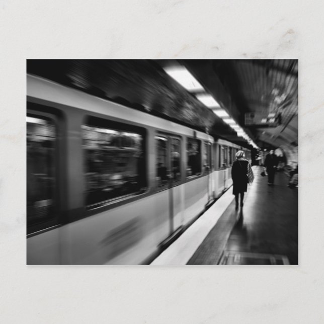 Modernes, urbanes Pariser Leben Postkarte (Vorderseite)