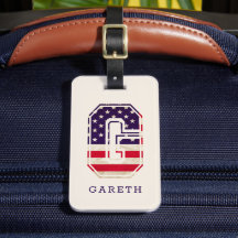Modernes USA Flag Monogram G