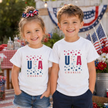Modernes USA-personalisiertes patriotisches Kinder